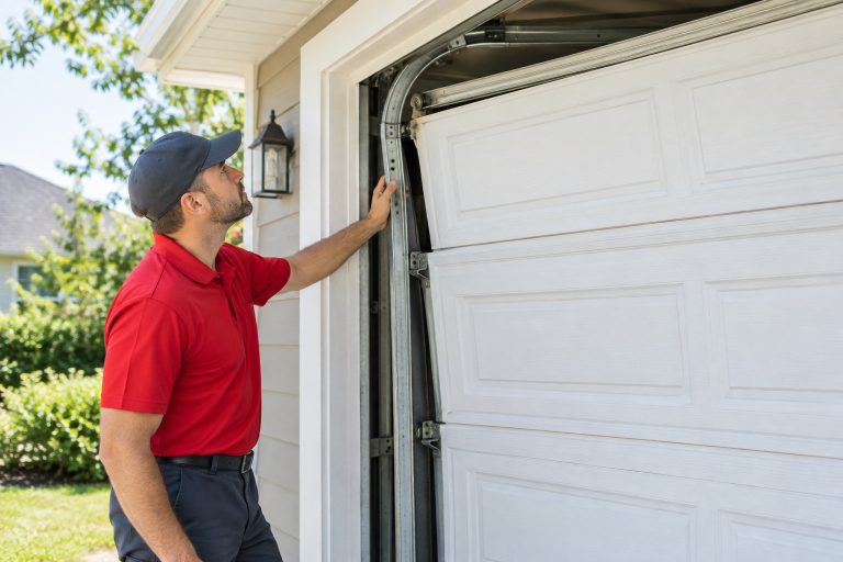 garage door off track